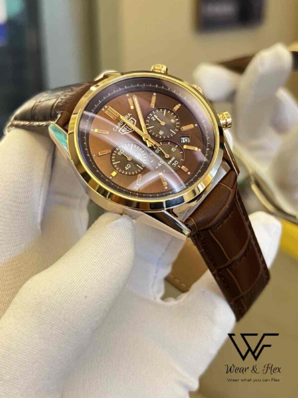 Tag Carrera Calibre 1969 (Rosegold-Coffee)